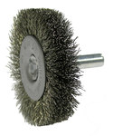 imagen de Weiler Stainless Steel Radial Bristle Brush - 2 in Outside Diameter - 0.014 in Bristle Diameter - 17975