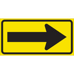 imagen de Brady B-959 Aluminio Rectángulo Carteles de alto, control de tráfico y pancartas Amarillo - 24 pulg. Ancho x 12 pulg. Altura - 115556