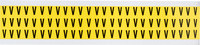 imagen de Brady 3410-V Etiqueta en forma de letra - V - Negro sobre amarillo - 11/32 pulg. x 1/2 pulg. - B-498
