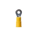 imagen de 3M Highland RV10-8Q Yellow Butted Vinyl Plastic Butted Ring Terminal - 1.03 in Length - 0.38 in0.38 in Wide - 0.25 in Max Insulation Outside Diameter - 0.135 in Inside Diameter - #8 Stud - 60037