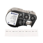 imagen de Brady M4-48-417 Etiquetas envolventes autolaminables con adhesivo agresivo - 0.75 pulg. x 1 pulg. - Vinilo - Negro sobre blanco, transparente - B-417