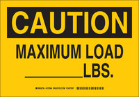 imagen de Brady B-555 Aluminio Rectángulo Cartel de seguridad del equipo Amarillo - 10 pulg. Ancho x 7 pulg. Altura - 127662