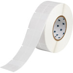 imagen de Brady THT-75-427-3 Rollo de etiquetas troqueladas para impresoras - 1 pulg. x 2.25 pulg. - Vinilo - Transparente/Blanco - B-427