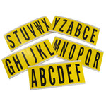 imagen de Brady 3450-LTR KIT Kit de etiquetas de letras - A a Z - Negro sobre amarillo - 1 1/2 pulg. x 3 1/2 pulg.