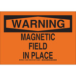 imagen de Brady B-555 Aluminio Rectángulo Cartel de peligro de radiación Naranja - 10 pulg. Ancho x 7 pulg. Altura - 129330