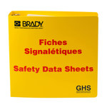 imagen de Brady Carpeta de hojas de datos GHS y MSDS 121187 - Inglés/Francés - Rojo sobre amarillo - 70694