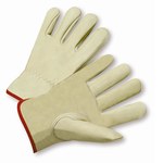 imagen de West Chester 990K-A White Large Grain Cowhide Leather Driver's Gloves - Keystone Thumb - 9.75 in Length - 990K-A/L