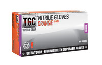 imagen de The Glove Company WorkGear Naranja de alta vis. Mediano Nitrilo Nitrilo Guante desechable - acabado Con textura - Longitud 9 pulg. - 348098-00015