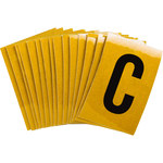 imagen de Bradylite 5920-C Etiqueta en forma de letra - C - Negro sobre amarillo - 1 pulg. x 1 1/2 pulg. - B-997