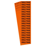 imagen de Brady 152492 Negro sobre naranja Rectángulo Paño de vinilo Etiqueta de voltaje y conducto - Ancho 2.25 pulg. - Altura 0.5 pulg. - B-498