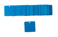 imagen de Brady 87641 Azul Cuadrado Aluminio Etiqueta en blanco para válvula - Ancho 2 pulg. - Altura 2 pulg. - B-906