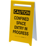 imagen de Brady Plástico Rectángulo Letrero de espacio restringido Amarillo - 12 pulg. Ancho x 20 pulg. Altura - 52393