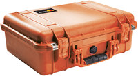 imagen de Pelican 1600 NL/CF Orange Protective Hard Case, Polypropylene, Custom Polyurethane Foam Padding, 24.39 in x 19.36 in - 16024