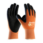imagen de PIP MaxiFlex Ultimate 34-8014 Black/Orange Medium Lycra/Nylon Work Gloves - EN 388 1 Cut Resistance - Nitrile Palm & Fingers Coating - 8.5 in Length - 34-8014/M