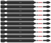 imagen de Bosch Impact Tough #1 Phillips Broca de potencia ITPH135B - Acero De Aleación - 3.5 pulg. Longitud - 48367