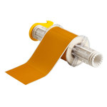 imagen de Brady 99167 Rollo de etiquetas para impresora - 4 pulg. x 50 pies - Poliéster - Naranja - B-569