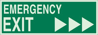 imagen de Brady Bradyglo B-347 Poliéster/poliestireno Rectángulo Cartel de salida de emergencia Verde - 14 pulg. Ancho x 5 pulg. Altura - Brillo en la oscuridad - 90923