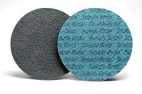 imagen de 3M Scotch-Brite No tejido Óxido de aluminio Azul Discos de velcro para acondicionamiento de superficies de aluminio - Óxido de aluminio - 4 1/2 pulg. - Muy fino - 77133