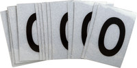 imagen de Bradylite 5900-O Etiqueta en forma de letra - O - Negro sobre plateado - 1 pulg. x 1 1/2 pulg. - B-997