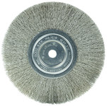 imagen de Weiler 01795 Wheel Brush - 8 in Dia - Crimped Stainless Steel Bristle