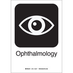 imagen de Brady B-555 Aluminio Rectángulo Cartel de oftalmología Blanco - 7 pulg. Ancho x 10 pulg. Altura - 142409