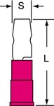 imagen de 3M Scotchlok MVU18-180DMK-A Rojo Unido Vinilo Terminal de desconexión rápida embutido - Longitud 0.83 pulg. - 98104
