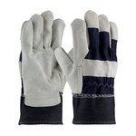 imagen de PIP 85-DB7563 Blue/Gray Split Cowhide Leather Work Gloves - Wing Thumb