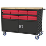 imagen de Akro-mils Carro de estante con persianas MA4824BLD3RED - 800 lb capacidad - Negro - Acero - MA4824BLD3 RED