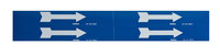 imagen de Brady 93247 Marcador de tubería autoadhesivo - Vinilo - Blanco sobre azul - B-946