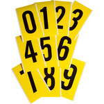 imagen de Brady 3470-# KIT Kit de etiquetas de números - 0 a 9 - Negro sobre amarillo - 5 pulg. x 9 pulg.