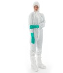 imagen de Ansell BIOCLEAN-D Mono con capucha para sala limpia no estéril BDCHT-L - tamaño Grande - Polietileno/polipropileno - ISO 4 (Clase 10) - Blanco - 08910