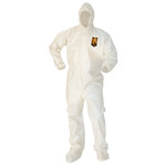 imagen de Ansell KleenGuard Overoles resistentes a productos químicos A80 45663 - tamaño Grande - Saranex 23P - Blanco