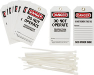 imagen de Brady 76181 Negro/Rojo sobre blanco Poliéster Etiqueta de seguridad del equipo - Ancho 3 pulg. - Altura 5 3/4 pulg. - B-851