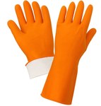 imagen de Global Glove Frogwear F180 Naranja Grande Látex No compatible Guantes resistentes a productos químicos - acabado Grabado en diamante - Longitud 13 pulg. - 180F LG