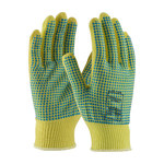 imagen de PIP Kut Gard 08-K200PDD Blue/Yellow Large Cut-Resistant Gloves - ANSI A2 Cut Resistance - PVC Dotted Both Sides Coating - 9.5 in Length - 08-K200PDD/L