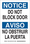 imagen de Brady B-555 Aluminio Rectángulo Letrero de puerta Blanco - 10 pulg. Ancho x 14 pulg. Altura - Idioma Inglés/Español - 124986