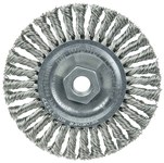 imagen de Weiler Roughneck 13137 Wheel Brush - 4 in Dia - Knotted - Stringer Bead Stainless Steel Bristle