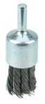 imagen de Weiler Wolverine Steel Cup Brush - Unthreaded Stem Attachment - 3/4 in Diameter - 0.014 in Bristle Diameter - 36286
