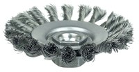 imagen de Weiler 13402 Wheel Brush - 4 in Dia - Knotted - Standard Twist Steel Bristle
