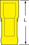 imagen de 3M Scotchlok MNGI10-250DFIK Amarillo Barril de bloqueo Nailon Terminal de desconexión rápida de barril de enclavamiento - Longitud 0.94 pulg. - 69563