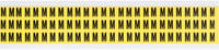 imagen de Brady 3410-M Etiqueta en forma de letra - M - Negro sobre amarillo - 11/32 pulg. x 1/2 pulg. - B-498