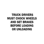 imagen de Brady B-555 Aluminio Rectángulo Letrero de instrucción de conductor de camión Blanco - 14 pulg. Ancho x 10 pulg. Altura - 43448