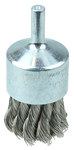 imagen de Weiler Wolverine Stainless Steel Cup Brush - Unthreaded Stem Attachment - 1 in Diameter - 0.014 in Bristle Diameter - 36289