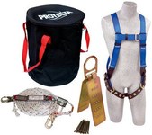 imagen de Protecta Compliance in a Can Roofer's Fall Protection Kit 2199814, Universal Polyester Webbing Harness, 50 ft Polyester/Polypropylene Lifeline - 16036
