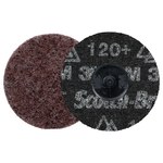 imagen de 3M Scotch-Brite TR Disco de acondicionamiento de superficies de cambio rápido 67187 - 3 pulg. - Cerámica con forma precisa - 120+ - Grueso