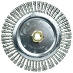 imagen de Weiler Roughneck 09200 Wheel Brush - 7 in Dia - Knotted - Stringer Bead Stainless Steel Bristle