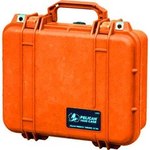 imagen de Pelican 1400 CL/NF Orange Protective Hard Case, Polypropylene, No Foam Padding, 13.37 in x 11.62 in - 14030