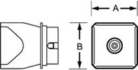 imagen de Weller Hot Gas Nozzle - Quad Hot Gas Nozzle - Quad Tip - 0.472 x 0.945 in Tip Width - 13260