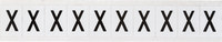 imagen de Brady 9713-X Etiqueta en forma de letra - X - Negro sobre blanco - 1 1/6 pulg. x 1 1/2 pulg. - B-946