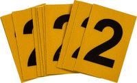imagen de Bradylite 5920-2 Etiqueta de número - 2 - Negro sobre amarillo - 1 pulg. x 1 1/2 pulg. - B-997